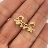 Herraje Familia Silueta 1.25gr / 2.3cm / Oro Amarillo 18K %