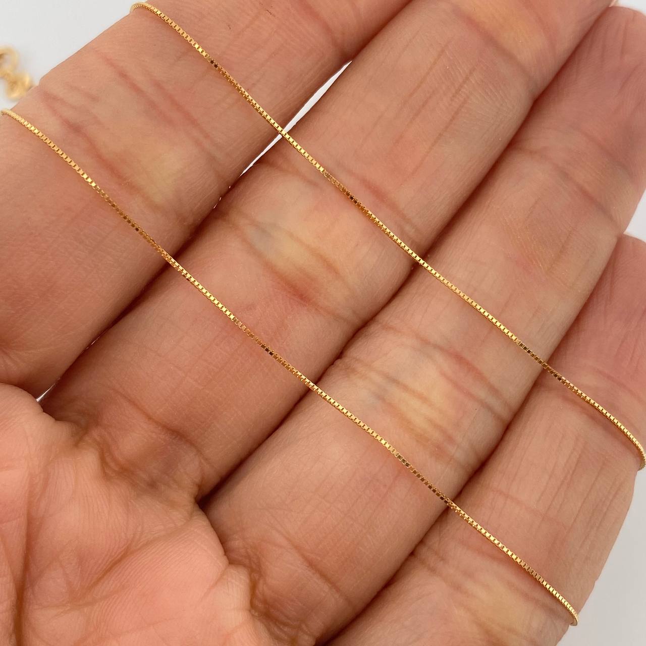 Set Cadena y Dije Veneciana + Dije Elefante Esmeralda 1.15gr / 45.3cm / 0.4mm Oro Amarillo 18K  (joya) %