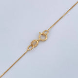 Set Cadena y Dije Veneciana + Dije Corazon Esmeralda 1.05gr / 45cm / 0.4mm Oro Amarillo 18K  (joya) %