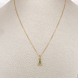 Set Cadena y Dije Veneciana + Dije Sirena Esmeralda 1.15gr / 40cm / 0.4mm Oro Amarillo 18K  (joya) %