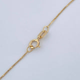 Set Cadena y Dije Veneciana + Dije Cruz Esmeralda 1.1gr / 45cm / 0.4mm Oro Amarillo 18K (joya) %