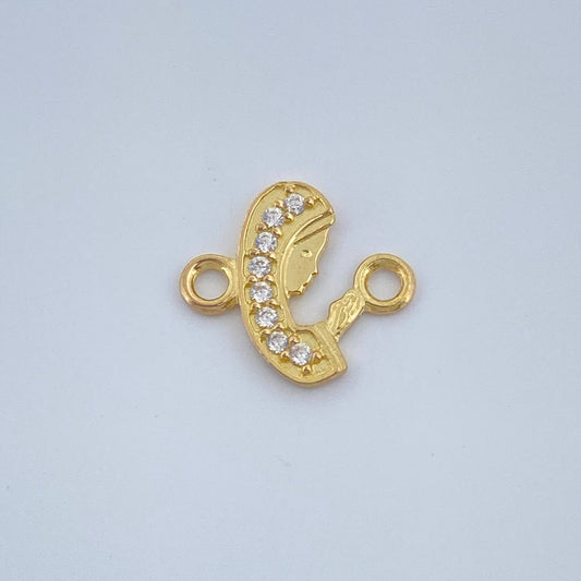 Herraje Virgen Maria 0.4gr / 1cm / Oro Amarillo 18K %