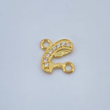 Herraje Virgen Maria 0.4gr / 1cm / Oro Amarillo 18K %