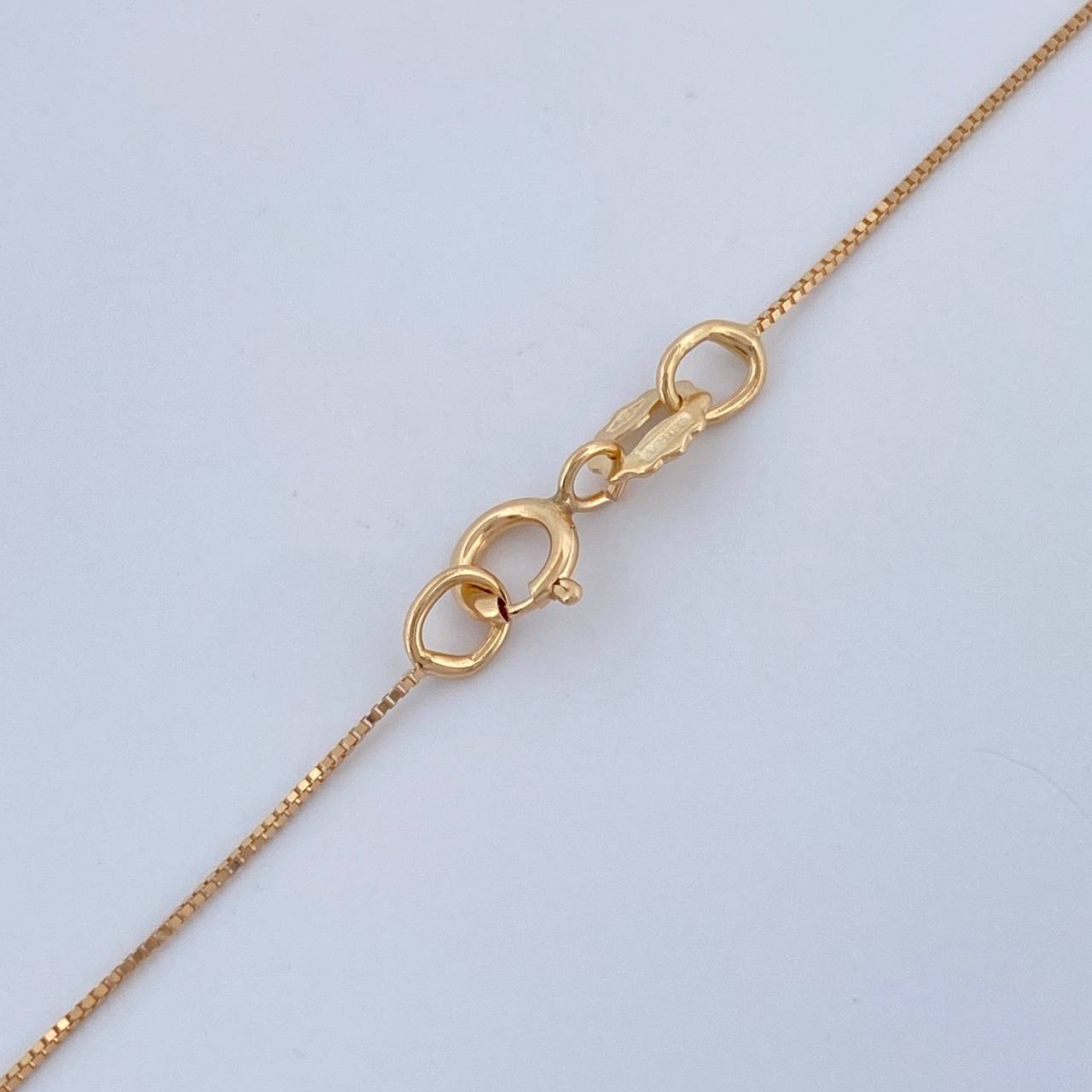 Set Cadena y Dije Veneciana + Dije Corbata Esmeralda 1.1gr / 45cm / 0.4mm Oro Amarillo 18K  (joya) %