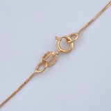 Set Cadena y Dije Veneciana + Dije Redondo Esmeralda 1.1gr / 45cm / 0.4mm Oro Amarillo 18K  (joya) %