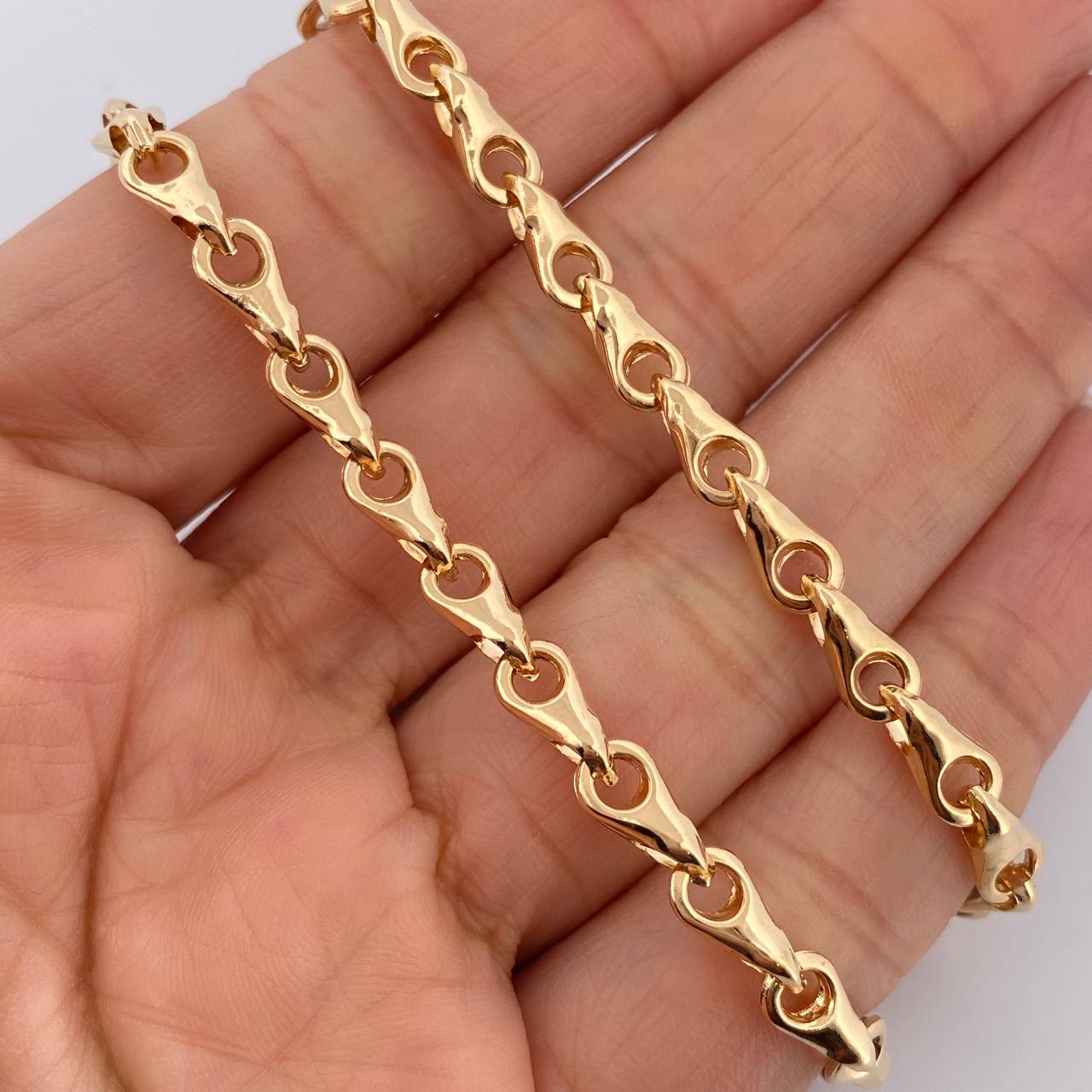 Cadena Espiga Rustica 9.4gr / 48cm / 4.35mm Oro Amarillo 18K %