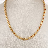 Cadena Espiga Rustica 9.4gr / 48cm / 4.35mm Oro Amarillo 18K %
