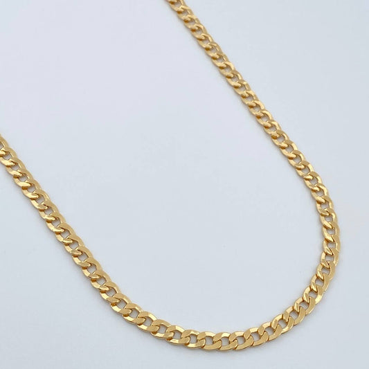 Cadena Cubana 8.25gr / 69.5cm / 3.2mm Oro Amarillo +1 18K %