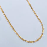 Cadena Cubana 4.15gr / 60.5cm / 2.35mm Oro Amarillo +1 18K %
