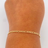 Pulso Figaro 1.3gr / 17.2cm / 2.3mm Oro Amarillo +1 18K %