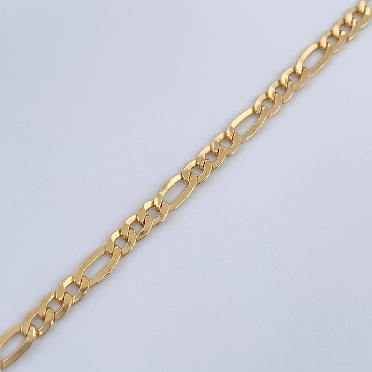 Tobillera Figaro 2.75gr / 25cm / 3.2mm Oro Amarillo +1 18K %