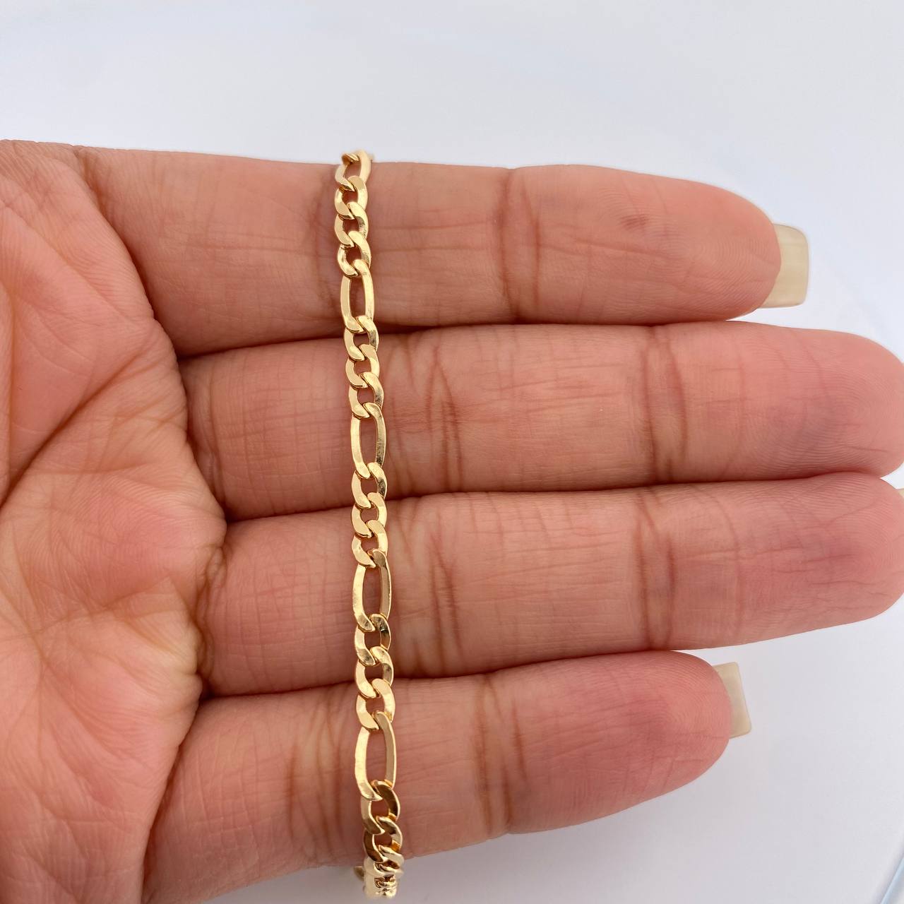 Tobillera Figaro 2.75gr / 25cm / 3.2mm Oro Amarillo +1 18K %