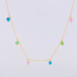 Cadena Aro Seguido Chispas Arcoiris 2.15g / 45cm / 1.3mm Oro Amarillo 18K