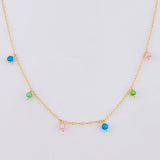 Cadena Aro Seguido Chispas Arcoiris 2.15g / 45cm / 1.3mm Oro Amarillo 18K