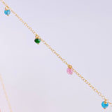 Cadena Aro Seguido Chispas Arcoiris 2.1g / 45cm / 1.3mm Oro Amarillo 18K