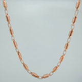 Cadena Rustica Barril 13.7gr / 62cm / 3.4mm Oro Rosa 18K %