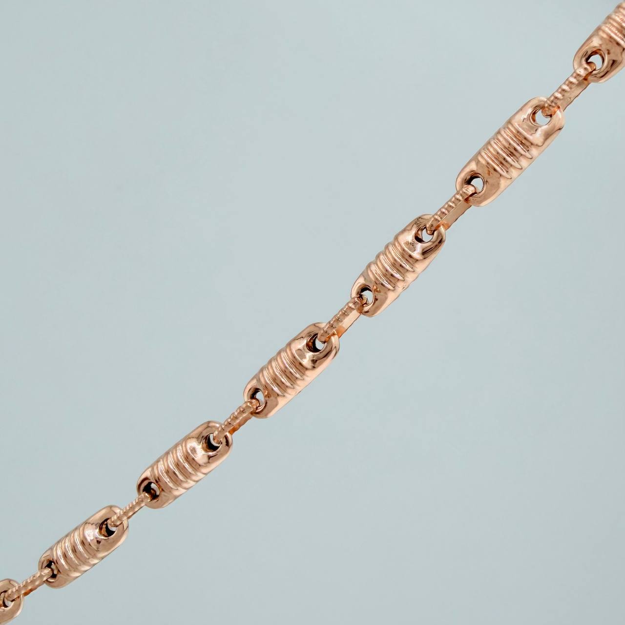 Cadena Rustica Barril 13.7gr / 62cm / 3.4mm Oro Rosa 18K %