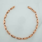 Pulso Rustico Rombo 4.85gr / 21cm / 1.6mm Oro Rosa 18K %