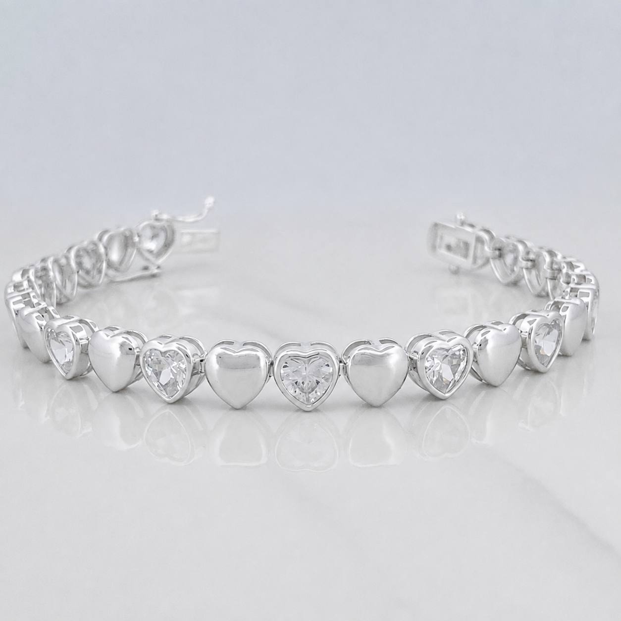Pulso Corazon 16.4g / 19cm / 7.39mm Plata 925