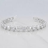 Pulso Corazon 16.45g / 19cm / 7.46mm Plata 925
