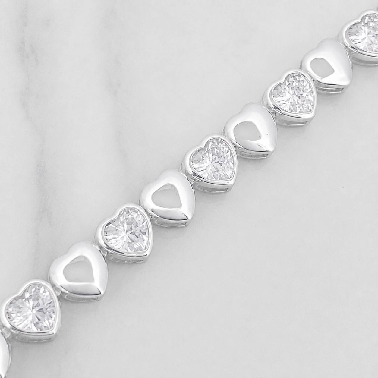 Pulso Corazon 16.55g / 19cm / 7.37mm Plata 925