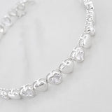 Pulso Corazones 16.4g / 18.5cm / 7.4mm Plata 925