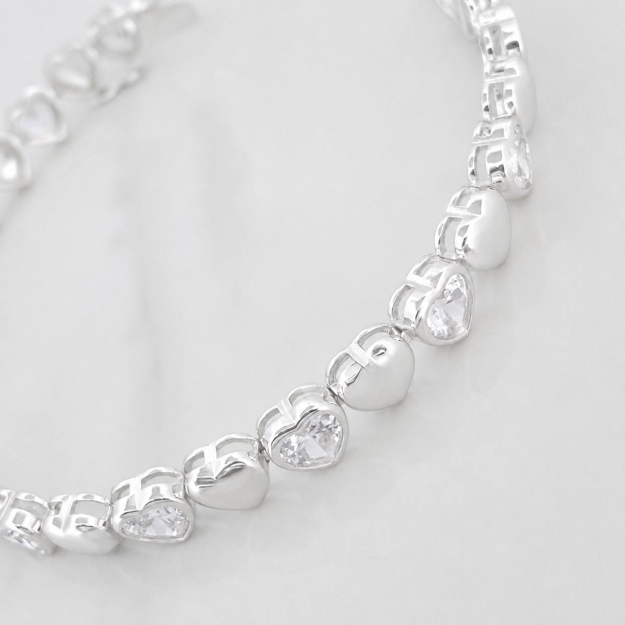 Pulso Corazon 16.45g / 19cm / 7.46mm Plata 925