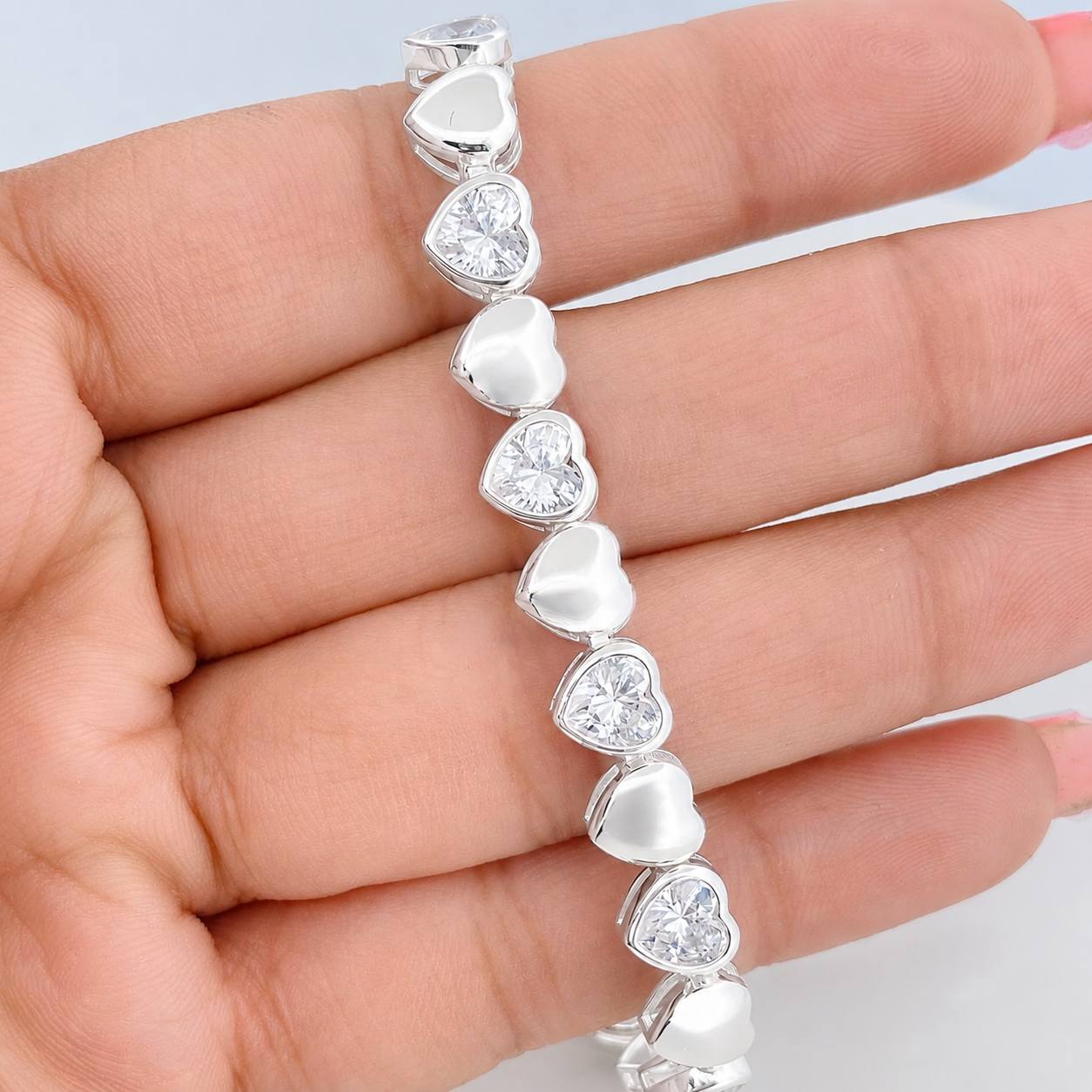 Pulso Corazon 16.4g / 19cm / 7.39mm Plata 925