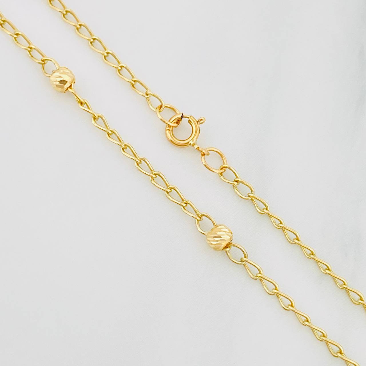 Tobillera Espiga 1.65 g / 25 cm / 0.4 mm Oro Amarillo 18K