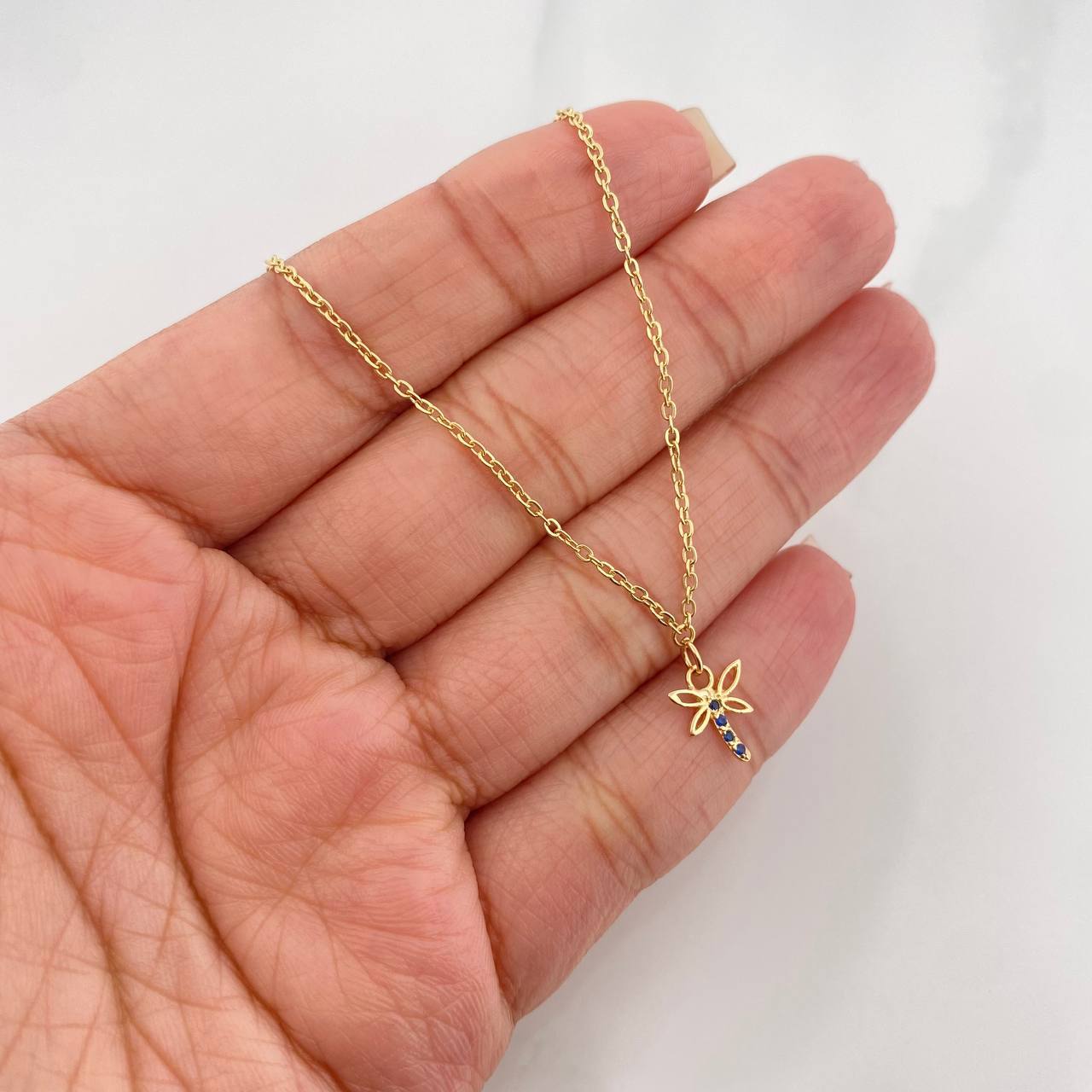 Tobillera Aro Seguido Libelula 1.6 g / 25 cm / 0.4 mm Oro Amarillo 18K