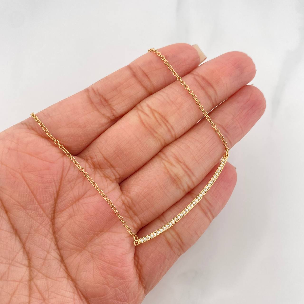 Cadena Media Luna Aro Seguido 4.4 g / 50.7 cm / 1.55 mm Oro Amarillo 18K