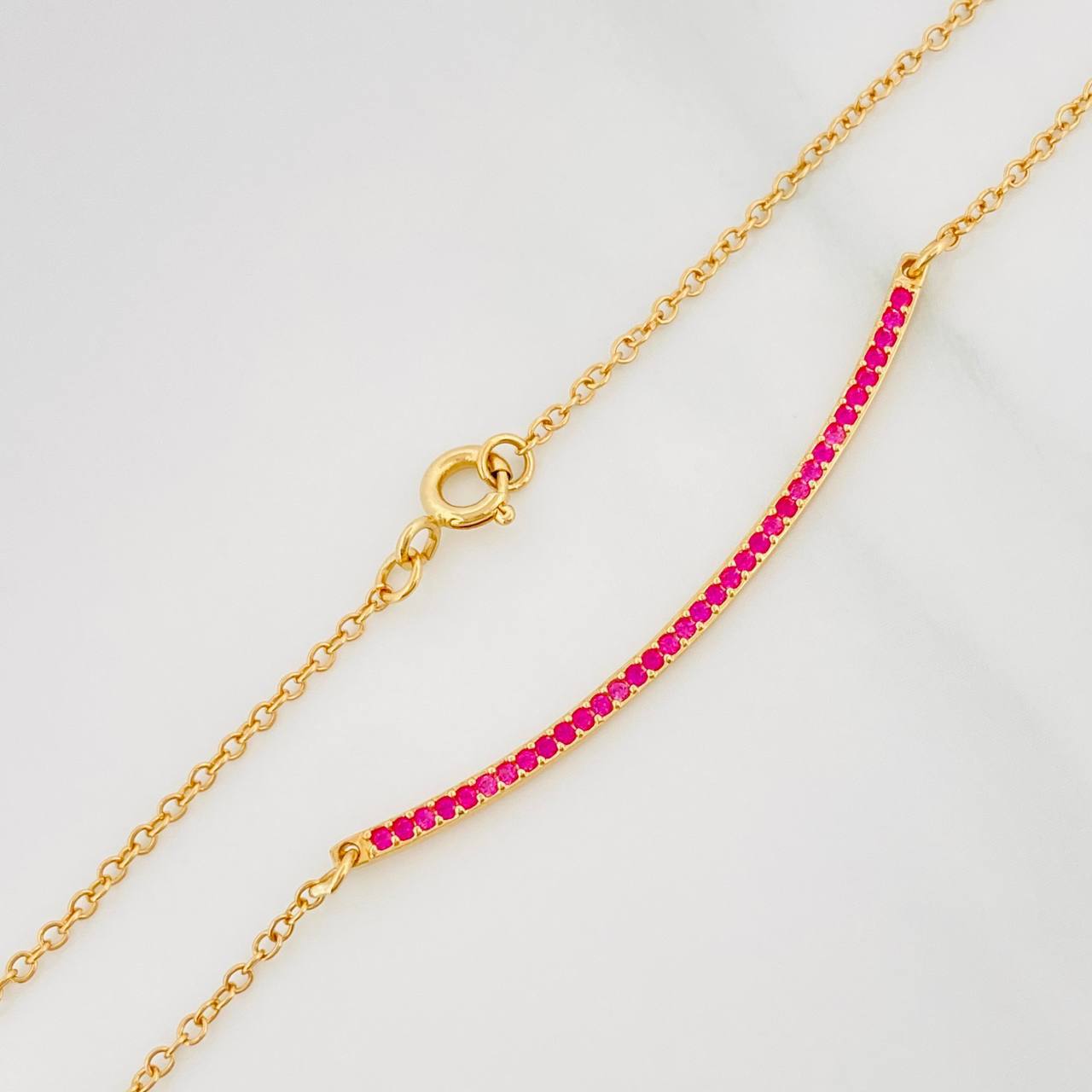 Cadena Media Luna Aro Seguido 2.8 g / 46 cm / 1.43 mm Oro Amarillo 18K