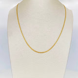 Cadena China 2 g / 45 cm / 1.6 mm Oro Amarillo 18K