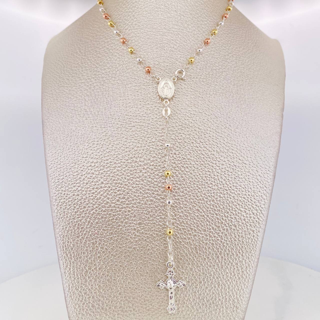 Rosario Virgen Milagrosa 7.5g / 55cm / 3mm Plata Vermeil 925