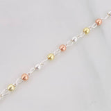 Rosario Virgen Milagrosa 7.45g / 55cm / 3mm Plata Vermeil 925