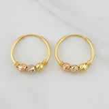 Candongas Trio 1.15g / 1.08cm Tres Oros 18K
