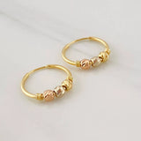 Candongas Trio 1.05g / 1.5cm Tres Oros 18K