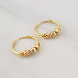Candongas Trio 0.95g / 1.03cm Tres Oros 18K