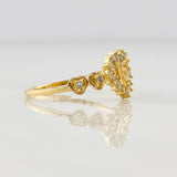Anillo Corazones 15´s 1.6g / T7 1/2 Oro Amarillo 18K