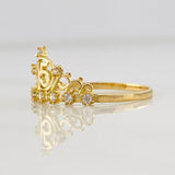 Anillo Corona 15´s 1.5g / T7 1/2 Oro Amarillo 18K