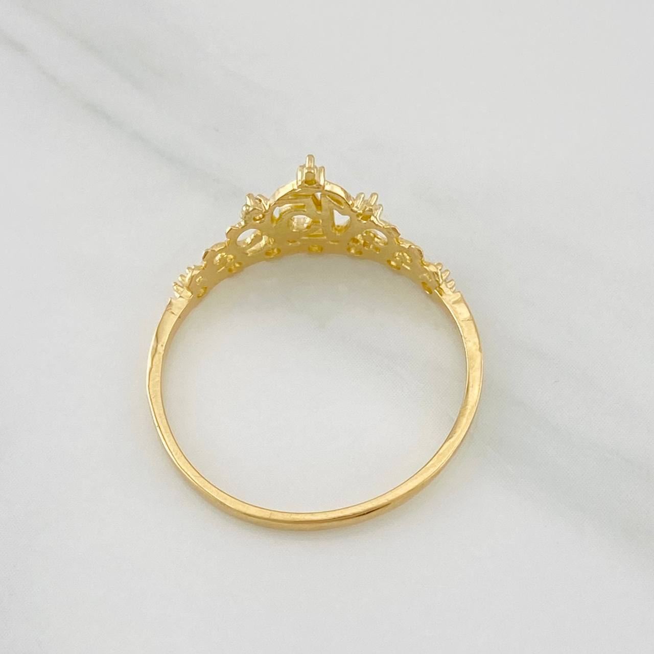 Anillo Corona 15´s 1.4g / T5 1/4 Oro Amarillo 18K