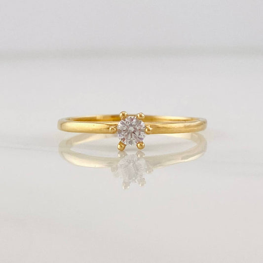 Anillo Solitario 1.5g / T7 3/4 Oro Amarillo 18K