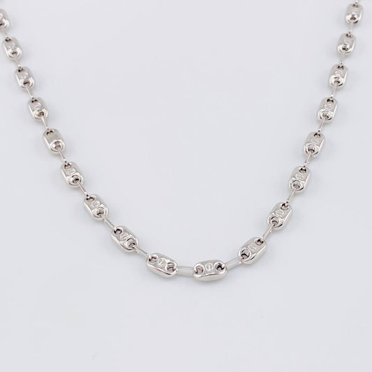 Cadena Rustica Tornillo 9.4g / 65cm / 3.7mm Oro Blanco 18K
