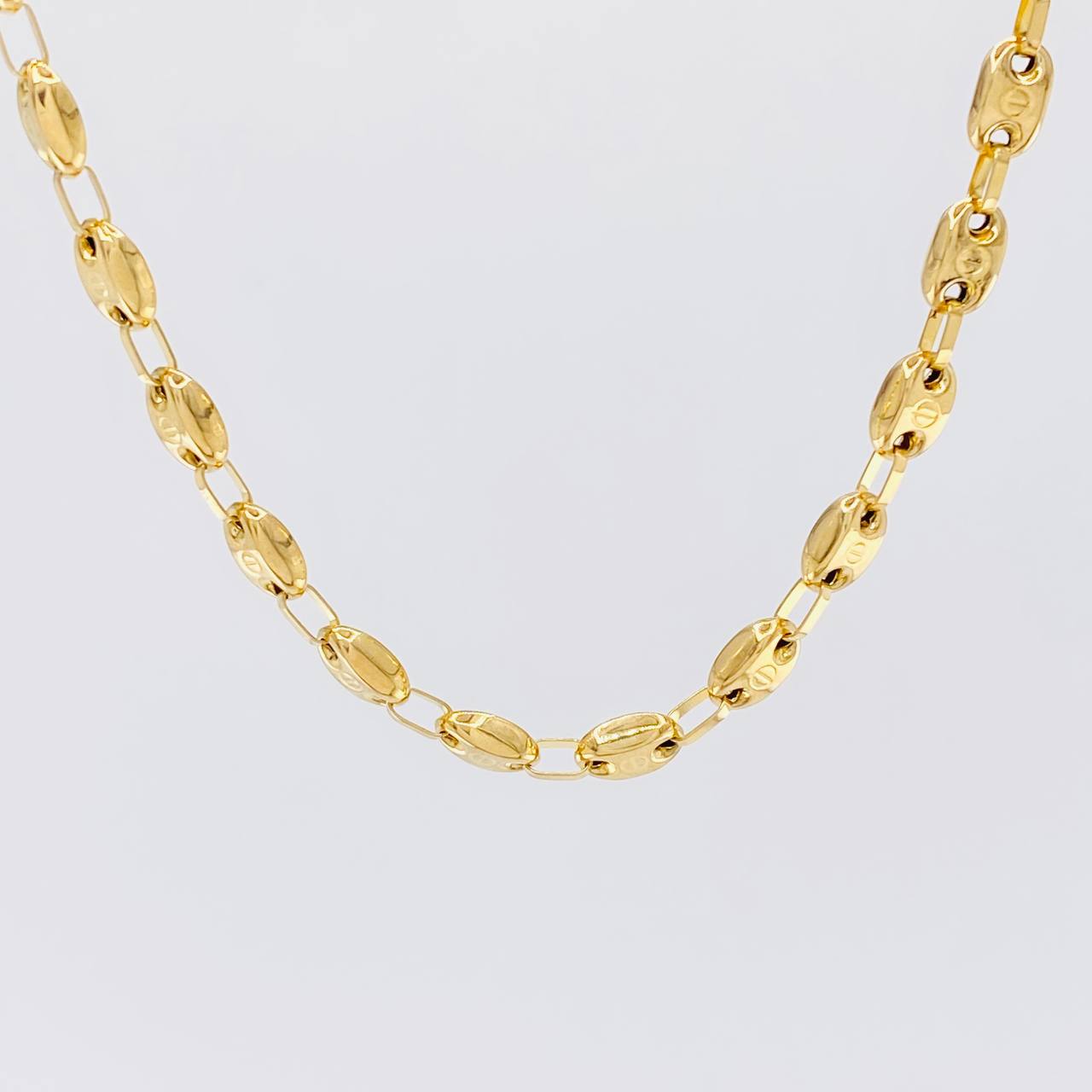 Cadena Rustica Tornillo 15.5g / 65cm / 4.8mm Oro Amarillo 18K