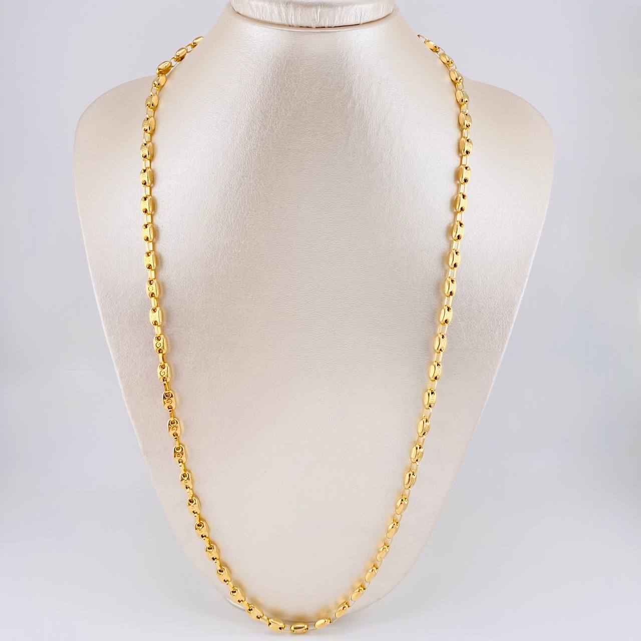 Cadena Rustica Tornillo 15.5g / 65cm / 4.8mm Oro Amarillo 18K