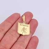Dije Deportivo America 1.15gr / 2.9cm / Oro Amarillo 18K