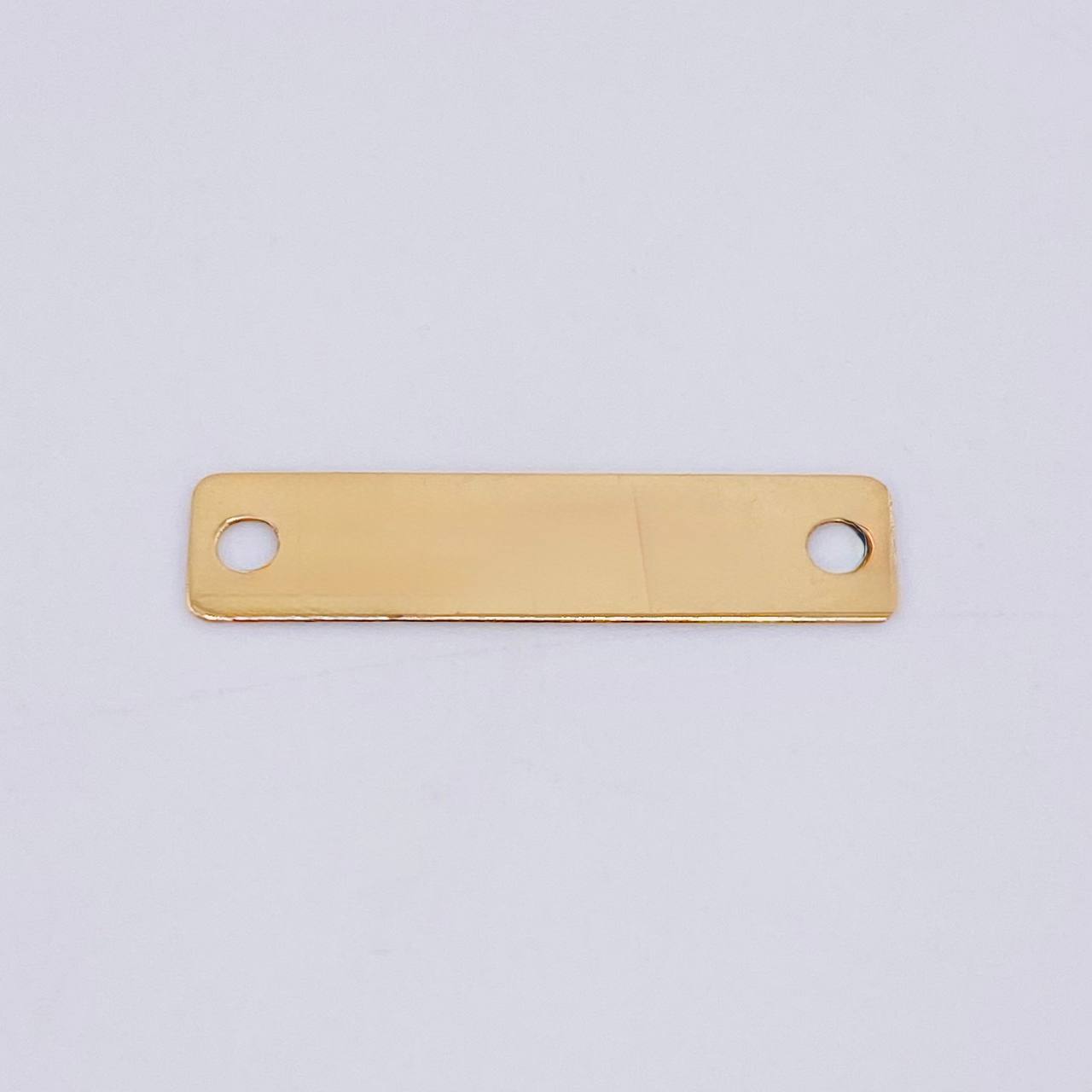 Herraje Placa Rectangular 0.35gr / 2.3cm / Oro Amarillo 18K ©