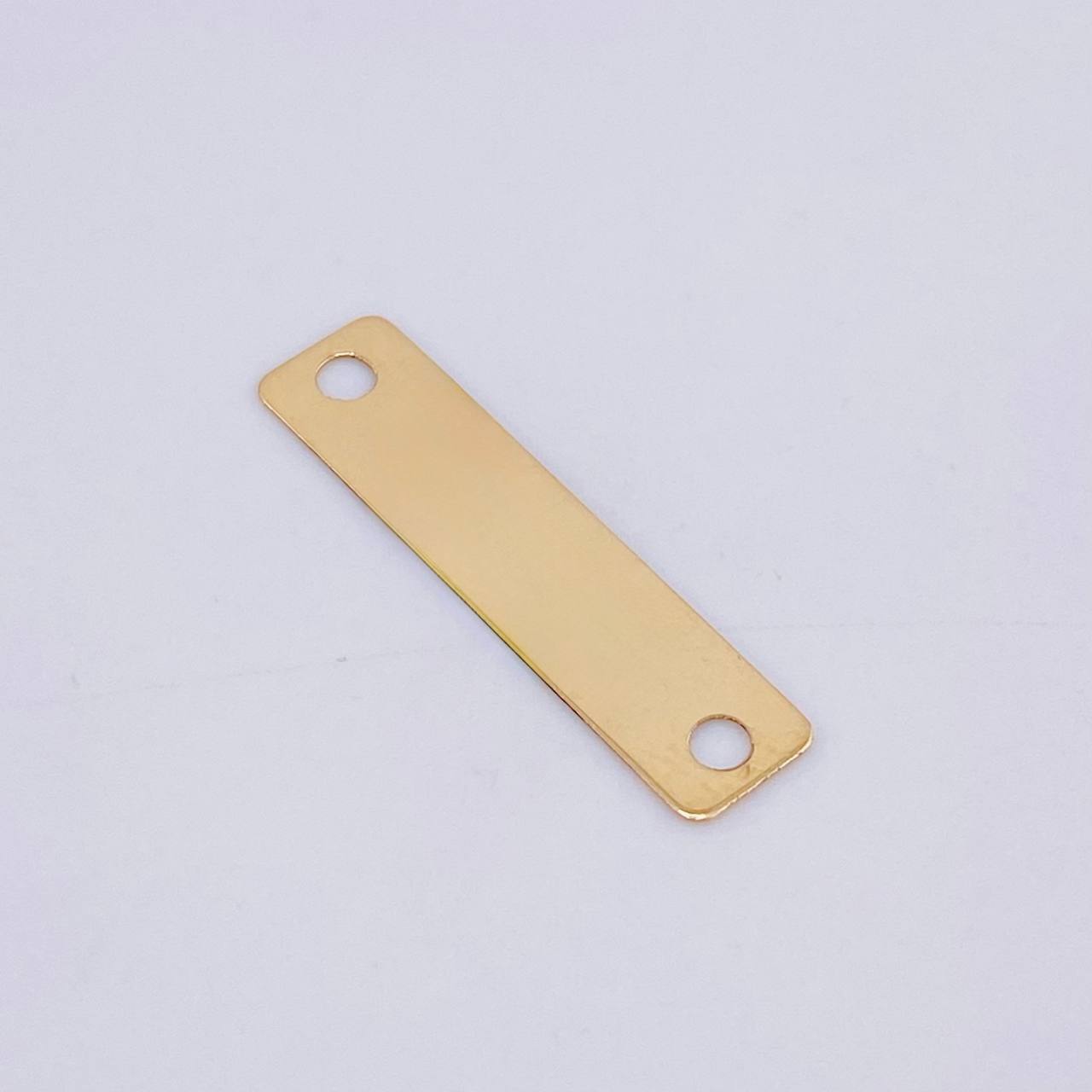 Herraje Placa Rectangular 0.75gr / 2.8cm / Oro Amarillo 18K