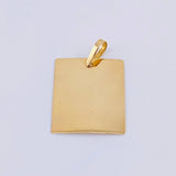 Dije Placa Rectangular 1.65gr / 3.5cm / Oro Amarillo 18K