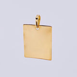 Dije Placa Rectangular 1.9gr / 3.1cm / Oro Amarillo 18K